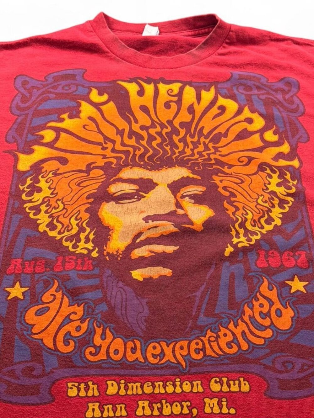 Vintage Y2K Jimi Hendrix 5th Dimension Club Band Tee M